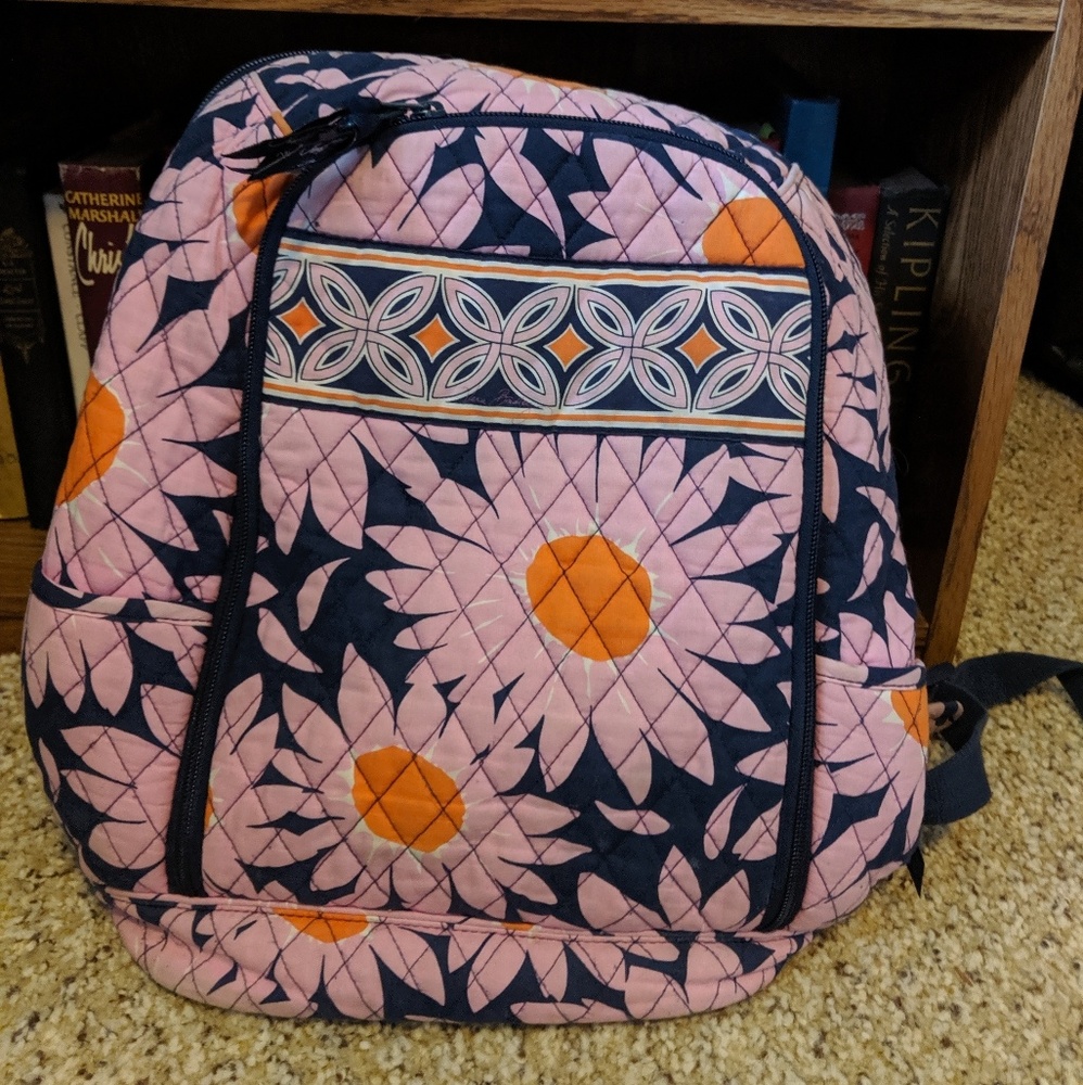 Vera Bradley backpack loves me... pink sunflowers